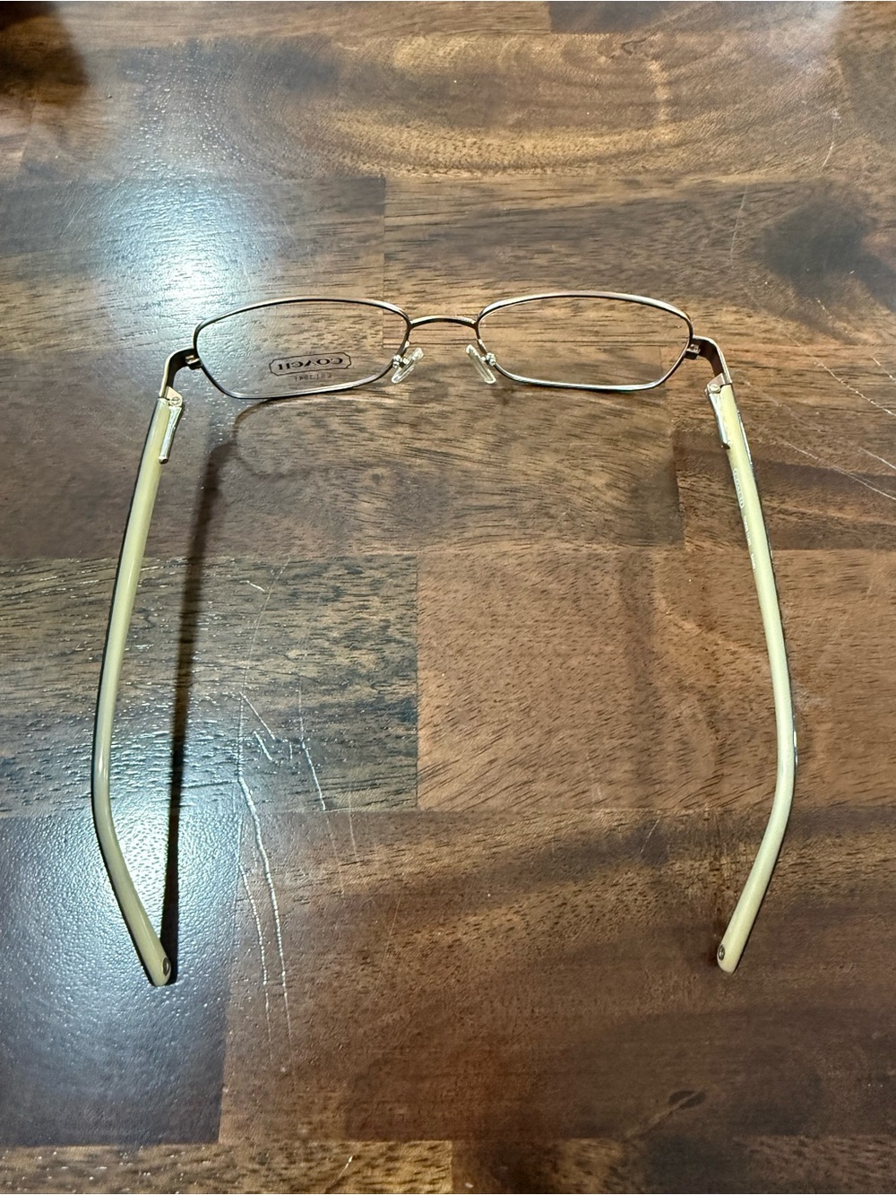 Coach TONIE 125 SAND 53-17-135 Brown Metal Eyeglasses Frames Demo Lens NEW - Picture 7 of 12